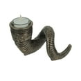 thumbnail image 2 of Veronese Design 4 3/8 Inch Tall Nordic Viking Ram Horn Tealight Candle Holder Cold Cast Bronzed Resin Sculpture, 2 of 5