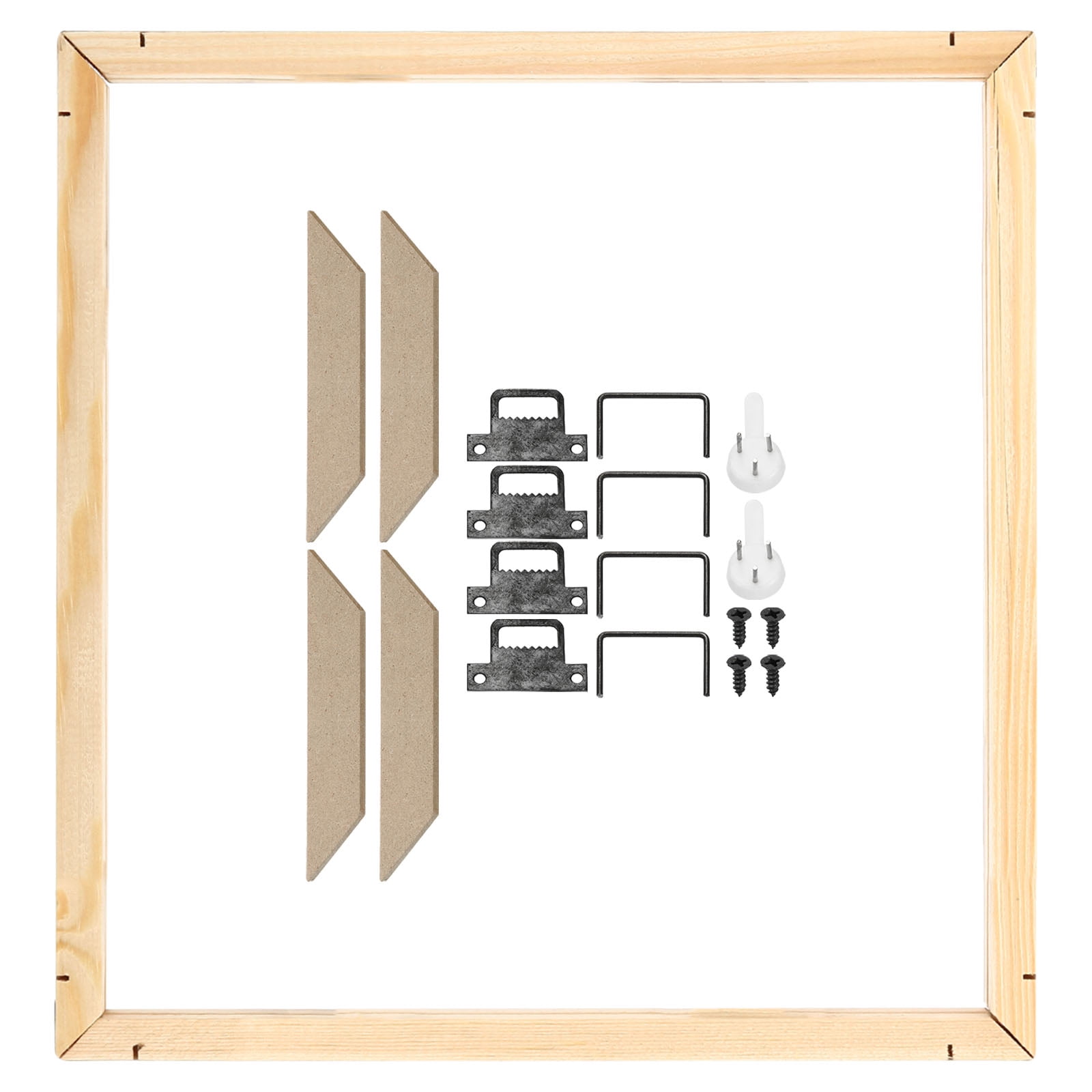 Unique Bargains Canvas Stretcher Bars Kit, 18x14 Inch Rectangle Solid Wood Frame for Paint, Prints, Oil Paintings, Wood Color