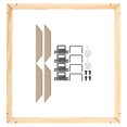 thumbnail image 1 of Unique Bargains Canvas Stretcher Bars Kit, 18x14 Inch Rectangle Solid Wood Frame for Paint, Prints, Oil Paintings, Wood Color, 1 of 5