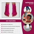 thumbnail image 3 of Happy Feet Toe Alignment Separator Socks, Prevent Foot Cramps and hammertoes, Toe Separator Massage Socks, 3 of 14