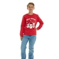 thumbnail image 5 of Sezzit Boys’ Christmas Sweatshirt – Clasic Cozy Xmas Fleece Pullover with Festive Holiday Graphics – Red Snowmen -Size 3T, 5 of 7