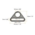 thumbnail image 2 of Uxcell 1.5" Adjuster Triangle with Bar Swivel Clip D Dee Ring Buckle, 16Pack Dark Grey, 2 of 5