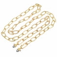 thumbnail image 1 of Unique Bargains 3mm Thick 1.83m Long Hook Loops Connectors Pendant Light Fixture Chain Gold 1 Set, 1 of 5