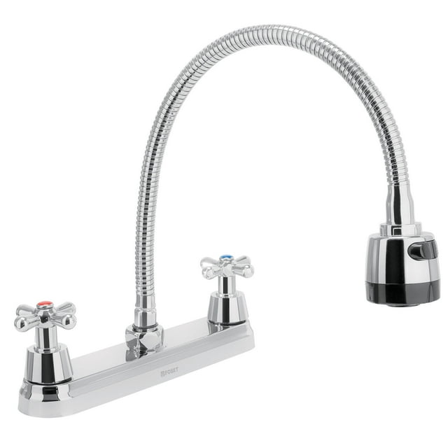 Mezcladora inox 8' p/fregadero, flexible, cruceta, Foset Foset AQF-87