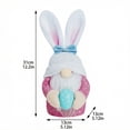 thumbnail image 2 of 12" Easter Bunny Plush Toy Holding Egg Stuffed Animal Doll Soft Plush Easter Decorations Easter Gifts for Kids Spring Home Decor Easter Basket Stuffers Party Favors Red, 2 of 7