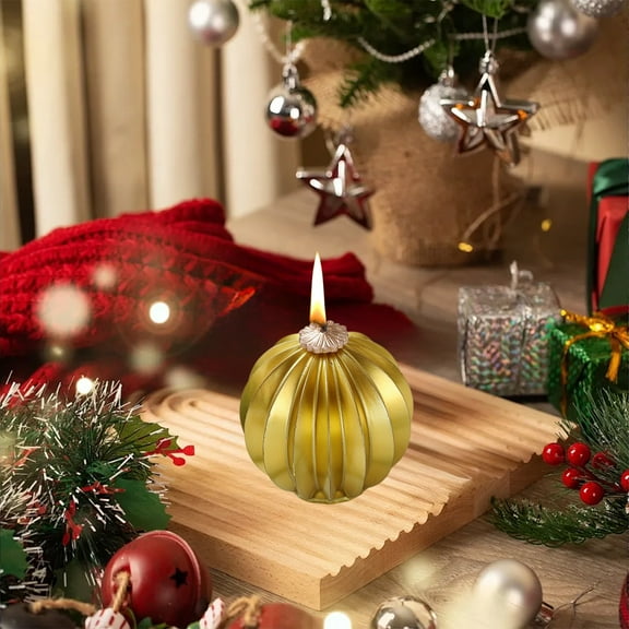 Mecorevxz Christmas Decorations Christmas Red and Green Ball Candle Home Ornament for Christmas Scented Candle,Christmas Gifts