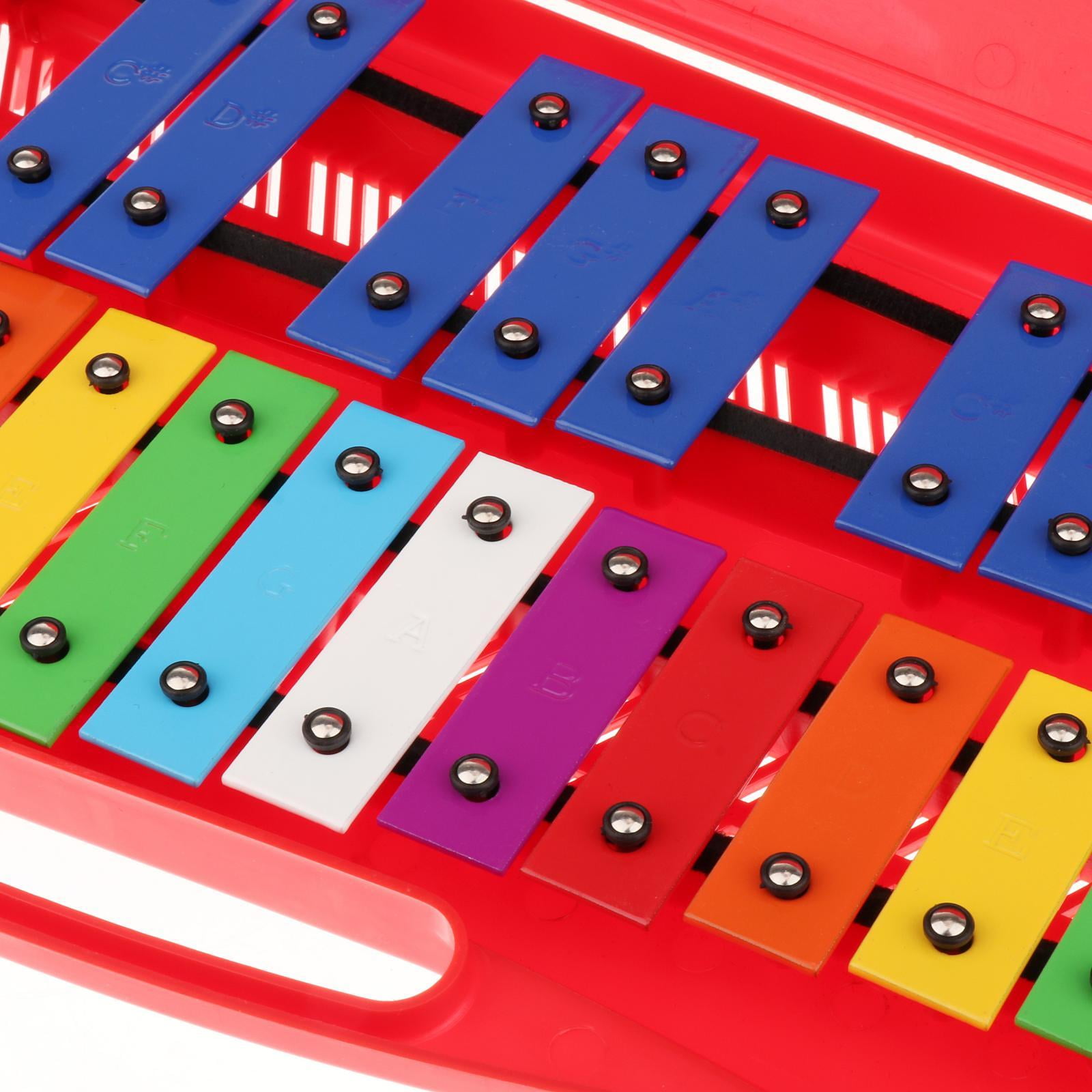 LeeQinersw Professional 25 Note Xylophone for Preschool Children Percussion Instruments Red