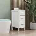 thumbnail image 5 of Eclife 12" Freestanding Bathroom Side Cabinet with 3 Drawers, White, 5 of 10