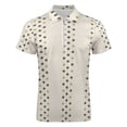 thumbnail image 4 of Dots Waves Shades of Green Dots Men Zipper T-shirt Summer Casual Short Sleeve T-shirt Top, 4 of 7