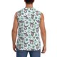 thumbnail image 4 of Fotbe Bears and Tropical Leaves Men's Camiseta sin Mangas Estampada para Hombres, Playera Casual para Gimnasio, Entrenamiento, Playa-Large, 4 of 7