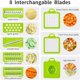 thumbnail image 2 of 16-in-1 Kitchen Mandoline Slicer, Manual, Multi-function with 8 Blades for Slicing, Cutting and Grating Vegetables and Fries, 2 of 5