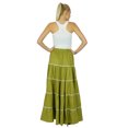 thumbnail image 2 of Bimba Jupe Longue Évasée en Coton pour Femmes Boho Maxi Bas Taille Élastique Vêtements, 2 of 6
