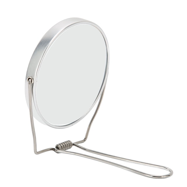 Silver Vanity Mirror, High Definition Lenses Aluminum Frame 2 Sided Vanity Mirror For Office