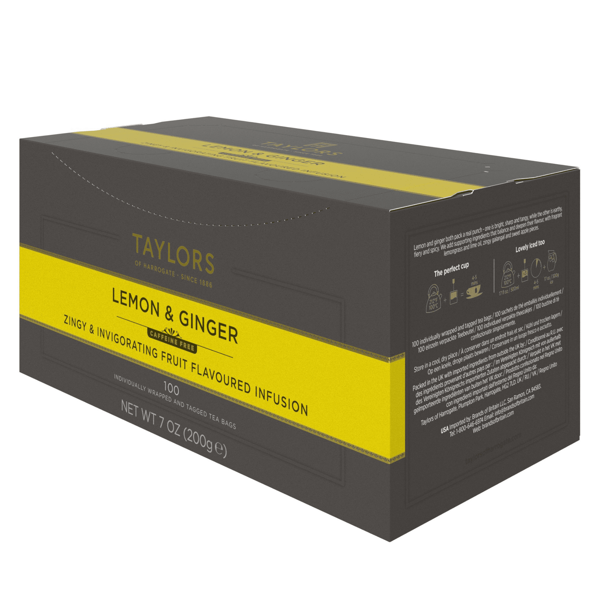 Taylors of Harrogate Lemon & Ginger Tea, 100 Tea Bags