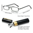 thumbnail image 2 of MAINYU Slim Eyeglasses Reading Glasses Blue Light Blocking, Fashion Rectangular Computer Readers with Pen Clip Tube Case for Women Men Lightweight & Comfortable Anti Glare, 2 of 7