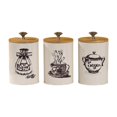 thumbnail image 1 of Bamboohart 3x Kitchen Canisters Set Coffee Tea Sugar Containers Modern Jars Decor Farmhouse vintage, 1 of 9