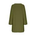 thumbnail image 5 of hotojiny Womens Long Sleeve Dresses Loose Solid Color Casual Fall Dress Work Winter Fashion Crew Neck Mini Dressy Clothes, 5 of 7
