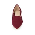 thumbnail image 6 of BLISSFUL STEP Women's Pointed Toe Mesh Slip-on Ballet Flats Burgundy 10.5, 6 of 6