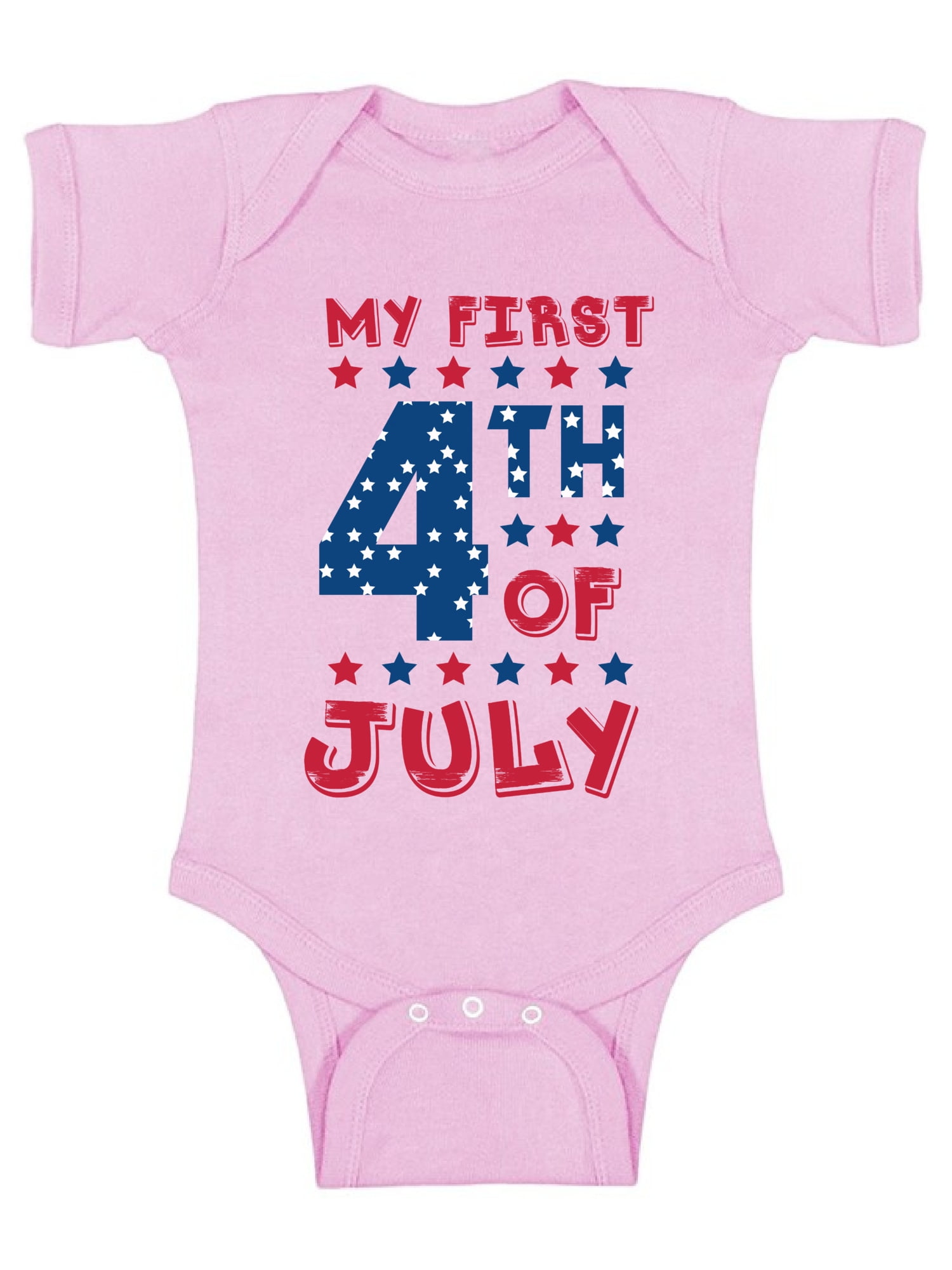 Patriotic America USA 4TH of July Independence Day Infant Baby Rib Bodysuit