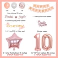 thumbnail image 7 of Fangleland 10th Birthday Decorations Girl Rose Gold, Double Digits and Happy Birthday Banner Number 10 Star Foil Balloon Cake Topper, Its My 10th Birthday Sash for 10 Year Old Birthday Party Supplies, 7 of 7