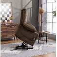thumbnail image 5 of Leumius Power Lift Recliner Chair for Adult,Oversized Recliner with Massage and Heating,Ergonomic Lounge Chair with 2 Cup Holders for Living Room, Bedroom,Brown, 5 of 9