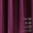 thumbnail image 4 of 3S Brother's Extra Long Solid Luxury Matte Velvet Soft Curtain Magenta-Pink Single Panel Hanging Back Tap & Rod Pocket Home Décor 5-25 Feet Custom Made Curtains -Made in Turkey Each(52"x84"), 4 of 7
