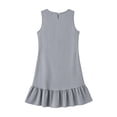 thumbnail image 7 of FengLS Womens Sundress Fashion Ruffle Hem Sleeveless Tank Mini Dress Summer Beach Comfy Round-Neck Knee-Length Dress, 7 of 7
