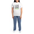 thumbnail image 4 of CafePress - Live Love Manga Women's Light Pajamas - Women's Short Sleeve Print T-Shirt and Pants Light Cotton Pajama Set, 4 of 7