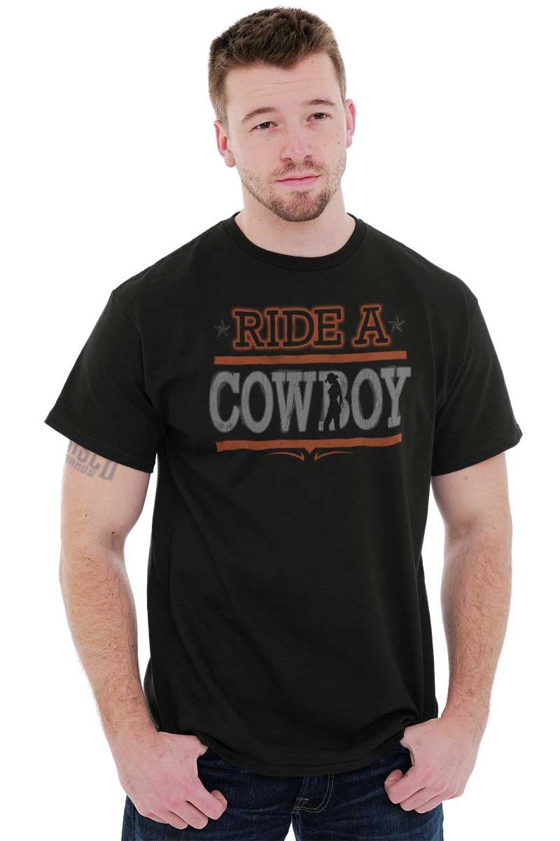 Cowboy Mens T-Shirts T Shirts Tees Tshirt Ride A Southern Western Country Gift - image 2 of 2