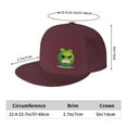 thumbnail image 2 of DouZhe Flat Brim Cap Snapback Hat, Cartoon Angry Alien Prints Adjustable Red Adult Baseball Cap, 2 of 6