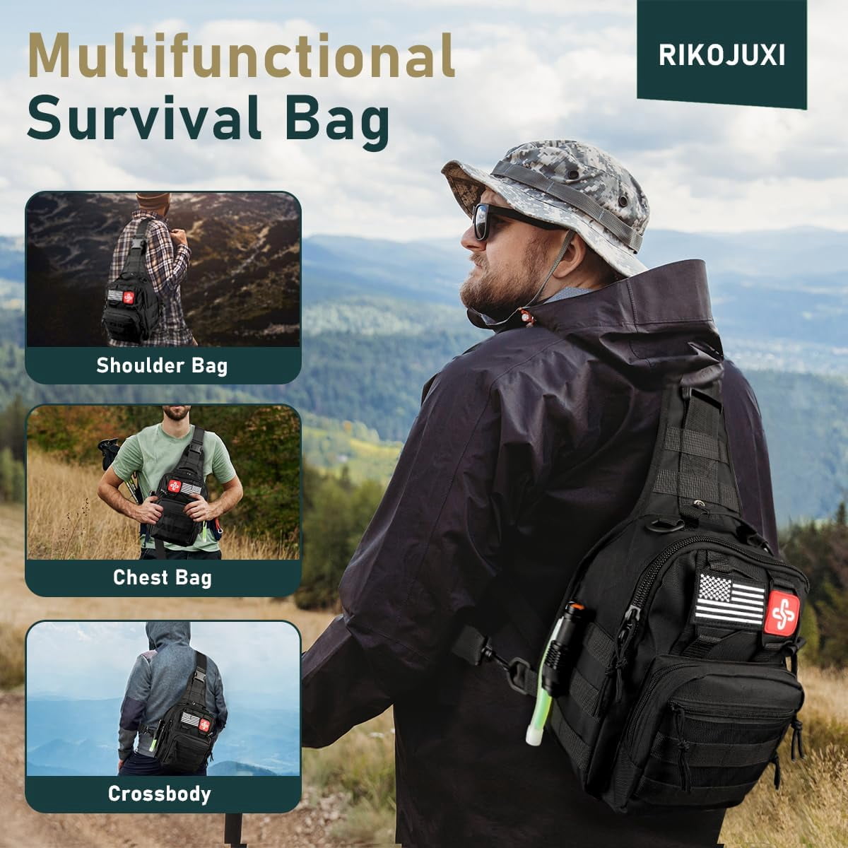 262Pcs Survival Kit with Tent and First Aid Gear for Emergency Preparedness