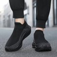 thumbnail image 6 of Men's Slip‑On Sock Style Running Sneakers, Stretch Knit Upper Athletic Shoes with Curved Thick Midsole for Daily Sports and Walking, 6 of 7
