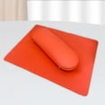 thumbnail image 6 of Nail Art Cushion Mat Set Nail Hand Rest Holder Metal, Manicure Tool ,PU Leather, Table Nail Art Hand Pillow and Mat Wrist Arm Pad for Salon Arm Orange, 6 of 9