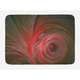 thumbnail image 1 of Fractal Bath Mat, Spiral Curved Leaf Veins Pattern with Futuristic Swirling Influences Artsy Image, Non-Slip Plush Mat Bathroom Kitchen Laundry Room Decor, 29.5 X 17.5 Inches, Coral Red, Ambesonne, 1 of 2
