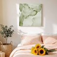 thumbnail image 4 of Canvas Wall Art Sage Green Abstract Canvas Art Print Silver Marble Ripples Pictures Wall Decor for Living Room Bedroom Artwork Decorations Stretched Framed Ready to Hang 10"x10", 4 of 9