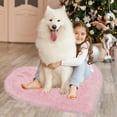 thumbnail image 4 of Wool Imitation Sheepskin Rugs Faux Fur Heart Shaped Area Rug Living Room Shaggy Carpet Mats for Bedrooms, 4 of 8