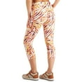 thumbnail image 3 of Ideology Womens Swirl Peach Berry High-Rise Printed Cropped Leggings Size M $39, 3 of 5