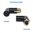 thumbnail image 3 of 6 Adaptador de Ángulo XLR de 3 Pines Ajustable Macho A Hembra Adaptador XLR de Ángulo Recto Adaptador XLR de 90 Grados, 3 of 5