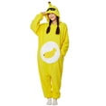 thumbnail image 2 of UTSJKR Adult Onesie Banana Costume Pajamas Cosplay Fruits Homewear Halloween Unisex Sleepwear Fleece Jumpsuit for Men Women Yellow S, 2 of 5