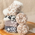 thumbnail image 2 of Dalrosia 6Pairs Fuzzy Socks for Women Warm Fluffy Socks Winter Slipper Socks Soft Cute Leopard Socks, 2 of 4