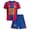 Blue/Red Barcelona, variant on Quad Seven Boys Athletic Shorts Set Breathable Soccer Jersey Shirt & Soccer Shorts Set 2 Piece