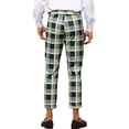 thumbnail image 3 of Lars Amadeus Plaid Dress Pants for Men's Ankle Length Checked Business Trousers, 3 of 4