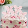 thumbnail image 1 of Inserto de mariposas bordadas para decorar pasteles, ideal para el Día de la Madre, para tartas de cumpleaños, postres, platos para hornear, adornos de tela, banderines para tartas., 1 of 6