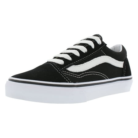 Vans Unisex Kids Old Skool Sneakers, Closed Toe Black & White, Size 3