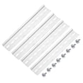 thumbnail image 1 of Unique Bargains DIN Rail Slotted Aluminum Mounting Guide 8 Inch x 1.4 Inch x 0.3 Inch Silver 4 Pcs, 1 of 4
