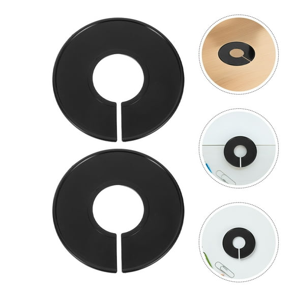 GAXIRE 10PCS Black Plastic Size Hanger Labels for Clothing Racks Organization Home and Retail Use