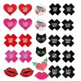 thumbnail image 1 of Multi Design Satin Pasties Nipple Brush Disposable Adhesive Petals, 1 of 4