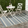 thumbnail image 2 of Safavieh Courtyard Caroline Striped Indoor/Outdoor Area Rug, Beige/Blue, 6' x 8', 2 of 13