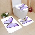 thumbnail image 1 of Juego de alfombras de baño ABPHQTO 3 piezas Mariposa Morpho, 1 of 2