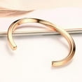 thumbnail image 3 of 18K Rose Gold Plating Twisted Cuff Bangle Bracelet Women Stainless Steel Jewelry, 3 of 6